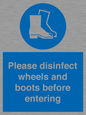 MP7737: Please disinfect wheels and boots before entering