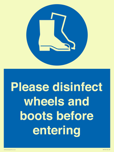 MP7737: Please disinfect wheels and boots before entering