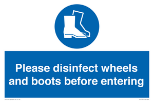 MP7737: Please disinfect wheels and boots before entering