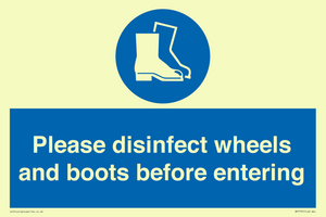 MP7737: Please disinfect wheels and boots before entering