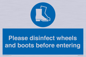 MP7737: Please disinfect wheels and boots before entering