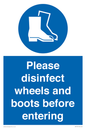 MP7737: Please disinfect wheels and boots before entering