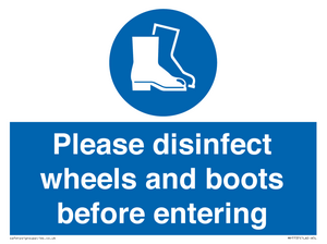 MP7737: Please disinfect wheels and boots before entering