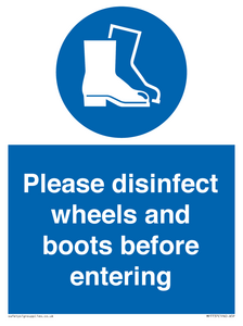 MP7737: Please disinfect wheels and boots before entering