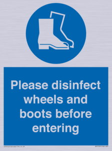MP7737: Please disinfect wheels and boots before entering