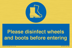 MP7737: Please disinfect wheels and boots before entering