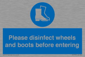 MP7737: Please disinfect wheels and boots before entering