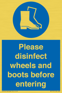 MP7737: Please disinfect wheels and boots before entering