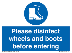 MP7737: Please disinfect wheels and boots before entering
