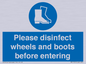 MP7737: Please disinfect wheels and boots before entering