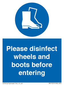MP7737: Please disinfect wheels and boots before entering