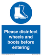 MP7737: Please disinfect wheels and boots before entering