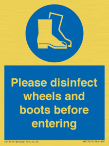 MP7737: Please disinfect wheels and boots before entering