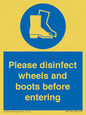 MP7737: Please disinfect wheels and boots before entering