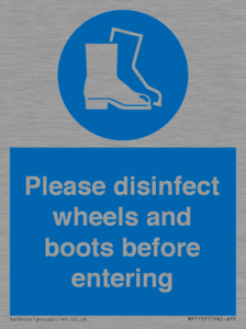 MP7737: Please disinfect wheels and boots before entering