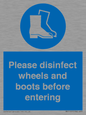 MP7737: Please disinfect wheels and boots before entering