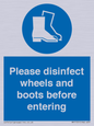 MP7737: Please disinfect wheels and boots before entering