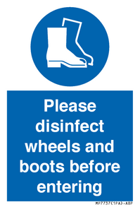 MP7737: Please disinfect wheels and boots before entering