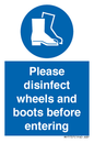 MP7737: Please disinfect wheels and boots before entering