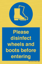MP7737: Please disinfect wheels and boots before entering