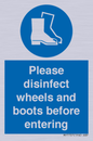 MP7737: Please disinfect wheels and boots before entering