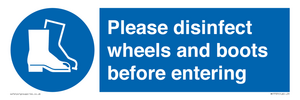 MP7737: Please disinfect wheels and boots before entering