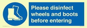 MP7737: Please disinfect wheels and boots before entering
