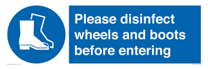 MP7737: Please disinfect wheels and boots before entering