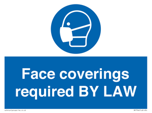 MP7764: Face coverings required BY LAW