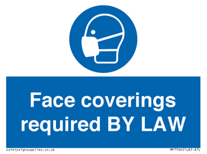 MP7764: Face coverings required BY LAW
