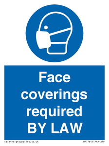 MP7764: Face coverings required BY LAW