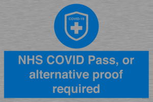 MP7765: NHS COVID Pass, or alternative proof required