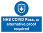 MP7765: NHS COVID Pass, or alternative proof required