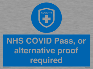 MP7765: NHS COVID Pass, or alternative proof required