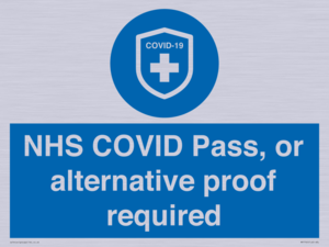 MP7765: NHS COVID Pass, or alternative proof required