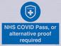 MP7765: NHS COVID Pass, or alternative proof required