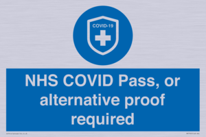 MP7765: NHS COVID Pass, or alternative proof required