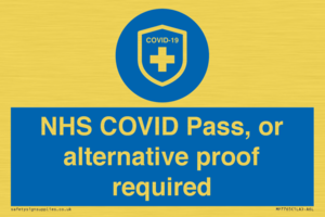MP7765: NHS COVID Pass, or alternative proof required