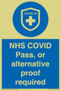 MP7765: NHS COVID Pass, or alternative proof required