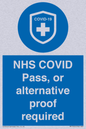 MP7765: NHS COVID Pass, or alternative proof required