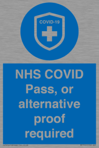 MP7765: NHS COVID Pass, or alternative proof required