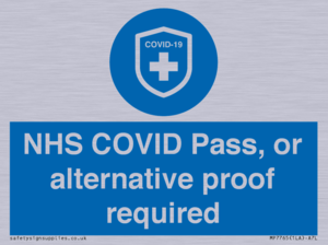 MP7765: NHS COVID Pass, or alternative proof required