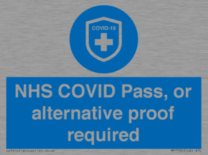 MP7765: NHS COVID Pass, or alternative proof required