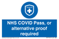 MP7765: NHS COVID Pass, or alternative proof required