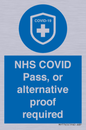 MP7765: NHS COVID Pass, or alternative proof required