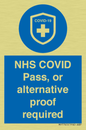 MP7765: NHS COVID Pass, or alternative proof required
