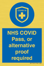 MP7765: NHS COVID Pass, or alternative proof required