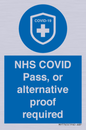 MP7765: NHS COVID Pass, or alternative proof required