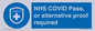 MP7765: NHS COVID Pass, or alternative proof required