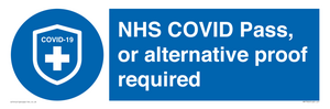 MP7765: NHS COVID Pass, or alternative proof required